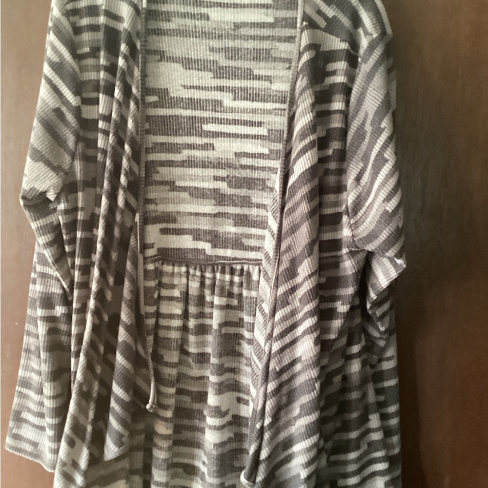 Striped Gray Cardigan